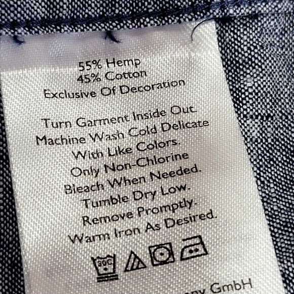 2XL Hemp Cotton Blend Men's Dress Button Up Dress Shirt Office Career - Picture 6 of 7